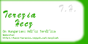 terezia hecz business card